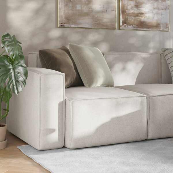 Flash Furniture Bridgetown Luxury Modular Sectional Sofa, Left Side with Arm Rest, Cream IS-IT2231-LC-CRM-GG